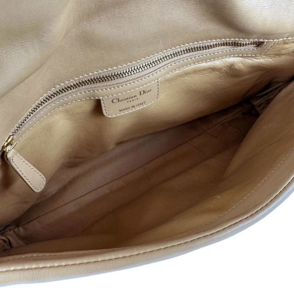 CHRISTIAN DIOR Cream Leather Shoulder Bag - Picture 5 of 13
